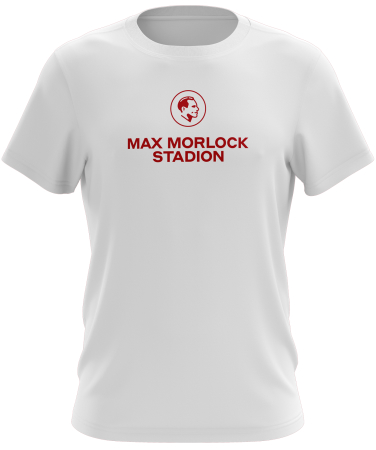 T-Shirt | unisex | basic | weiß-rot | Max Morlock Stadion