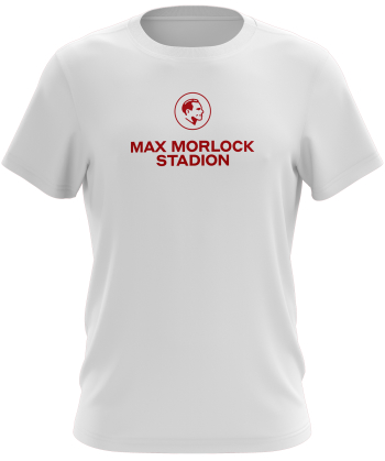 T-Shirt | unisex | basic | weiß-rot | Max Morlock...