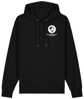 Hoodie | unisex | logo dezent | schwarz-weiß | Max...