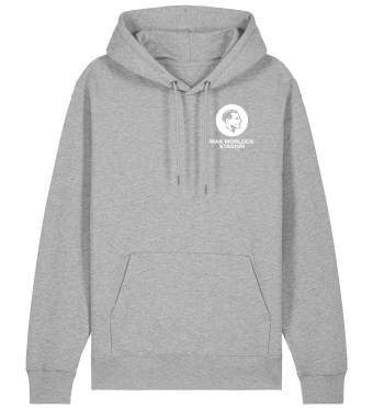 Hoodie | unisex | logo dezent | heather-weiß | Max...