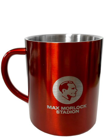 Tasse | Edelstahl | rot | Max Morlock Stadion