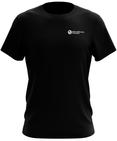 T-Shirt | unisex | horizont dezent | schwarz | Max Morlock Stadion