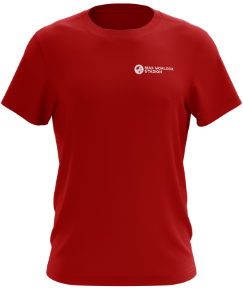 T-Shirt | unisex | horizont dezent | rot | Max Morlock...