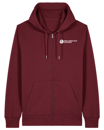 Sweatjacke Zipper | unisex |  burgundy | Max Morlock Stadion