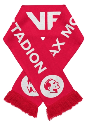 HD Jaquardschal / Strickschal | rot | Max Morlock Stadion...