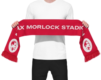 HD Jaquardschal / Strickschal | rot | Max Morlock Stadion...