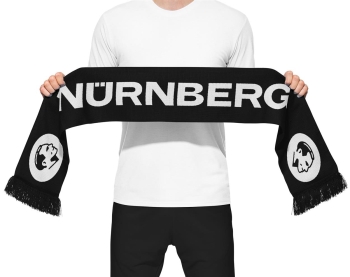 HD Jaquardschal / Strickschal | schwarz | Max Morlock Stadion Nürnberg